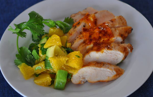 Photo by Meredith Deeds, Special to the Star Tribune Orange Chipotled Grilled Chicken.