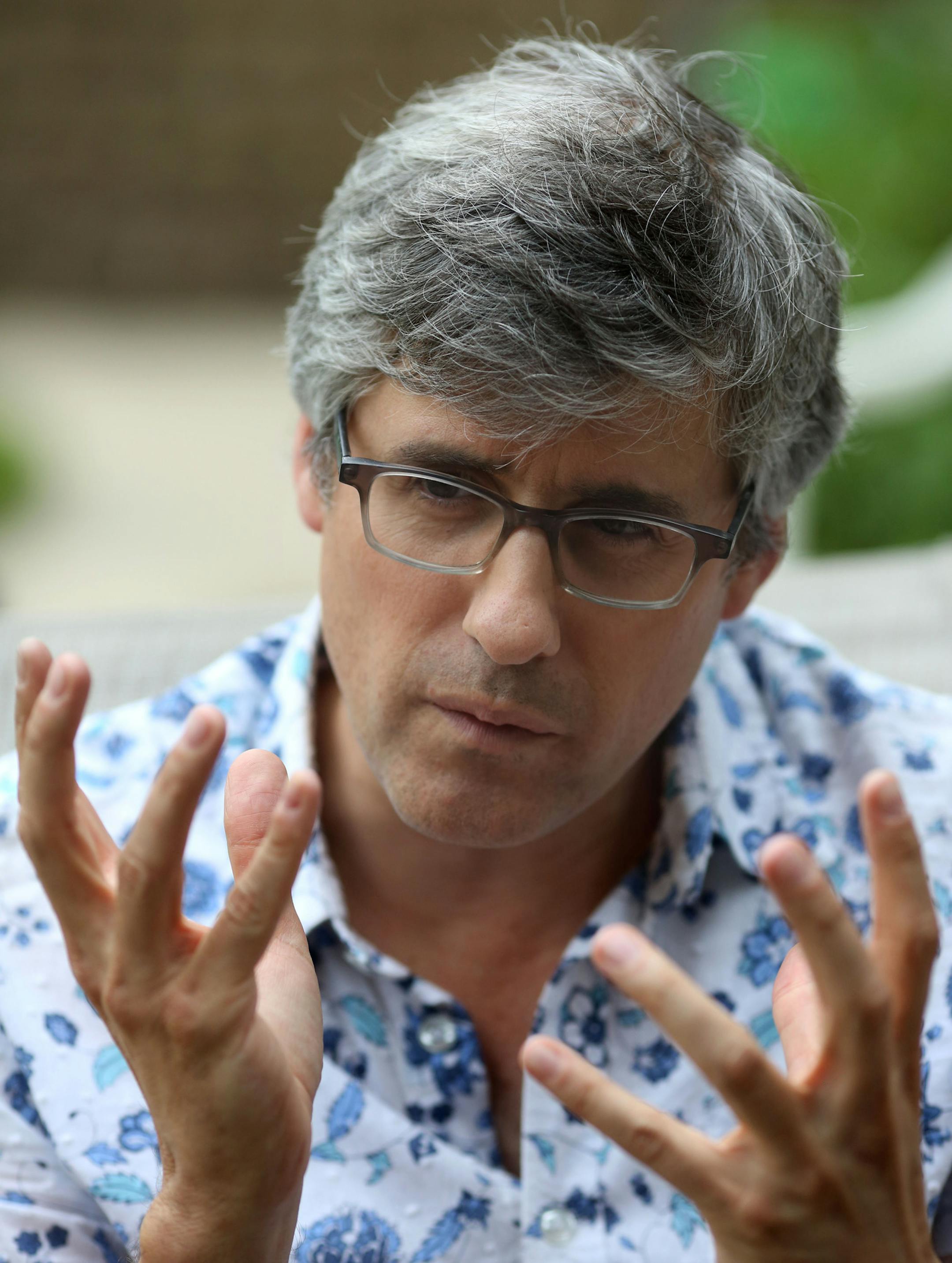Mo Rocca talked about his show "My Grandmother's Ravioli," and why its important to him. ] (KYNDELL HARKNESS/STAR TRIBUNE) kyndell.harkness@startribune.com Home of Aslaug Warmboe in Hastings, Min. Tuesday, July 1, 2014. Humorist Mo Rocca is taping an episode of his show, "My Grandmother's Ravioli," in which he interviews grandparents across the country about their favorite recipes.