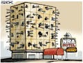 Sack cartoon: NRA hotel