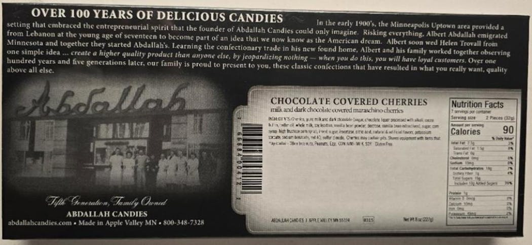 Minnesota candy company Abdallah Candies is recalling some boxes of its Sea Salt Almond Alligators that have an incorrect ingredients label that does not list almonds as one of the ingredients.