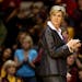 Gopher's head coach Marlene Stollings watched her team take the floor for the first half. ] (KYNDELL HARKNESS/STAR TRIBUNE) kyndell.harkness@startribu