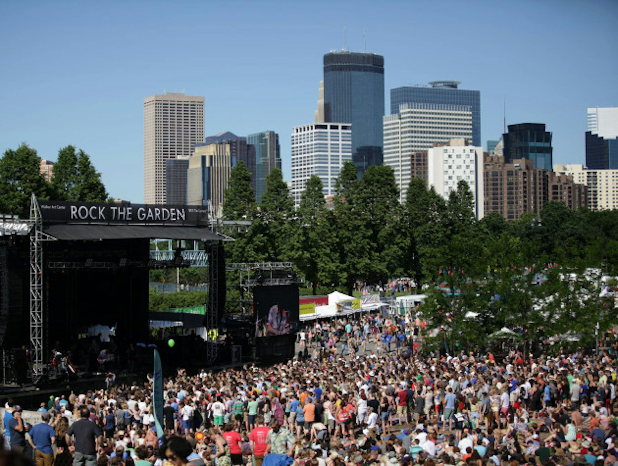 Fans spread out over two days at last year's Rock the Garden concert outside Walker Art Center. / Monica Herndon, Star Tribune