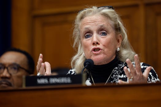U.S. Rep. Debbie Dingell, D-Mich., shown in March. She was married to John Dingell and now occupies his old seat in the U.S. House. When she gave a speech after the 2016 mass shooting at an Orlando nightclub, she broached the difference of opinion on guns she had with him. 