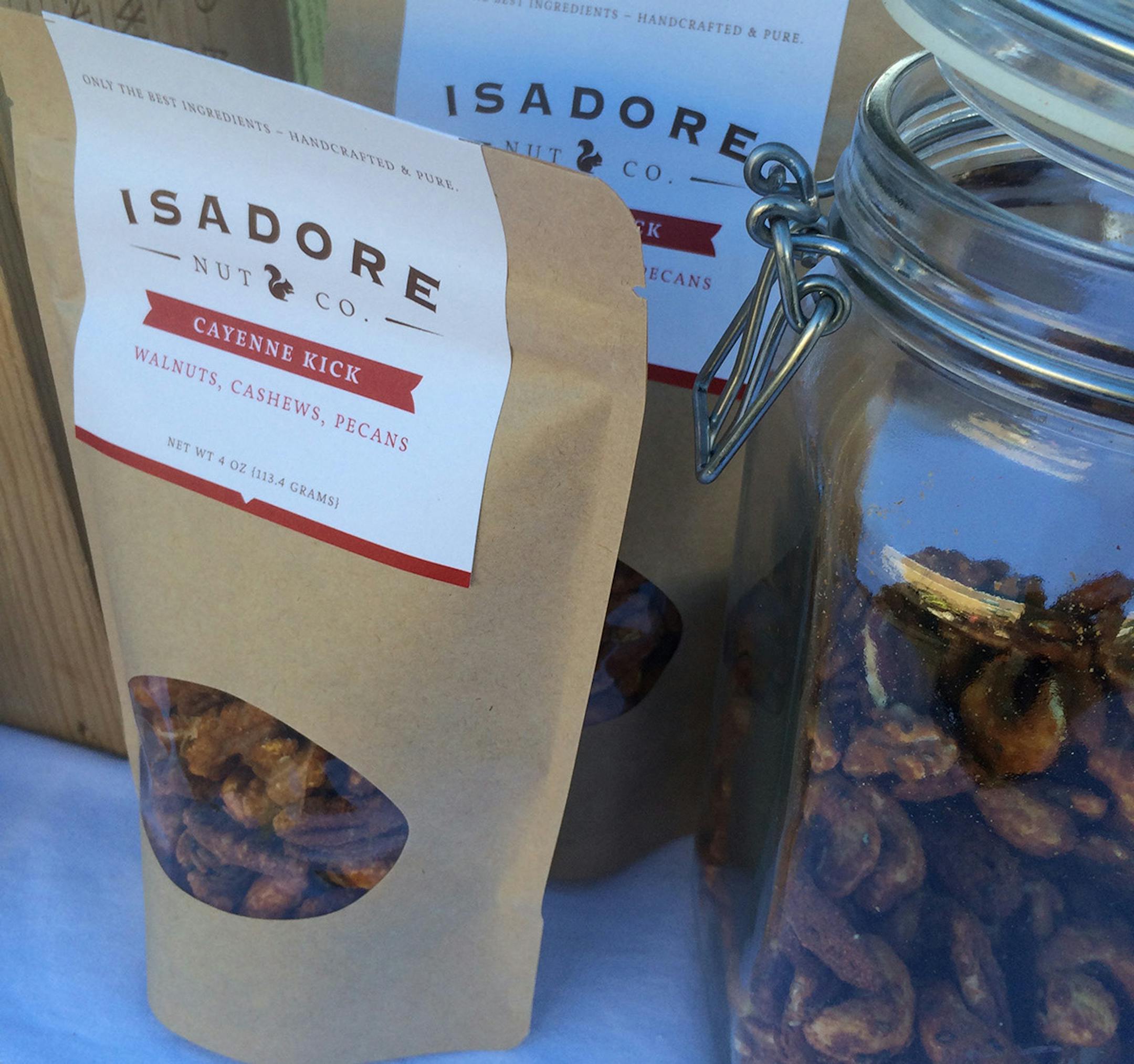 Isadore Nut&#x2019;s Cayenne Kick blend of walnuts, cashews and pecans.