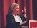 Toni Morrison, author and winner of the 1993 Nobel Prize for literature, delivered the Distinguished Carlson Lecture at Northrop Auditorium in 1996.