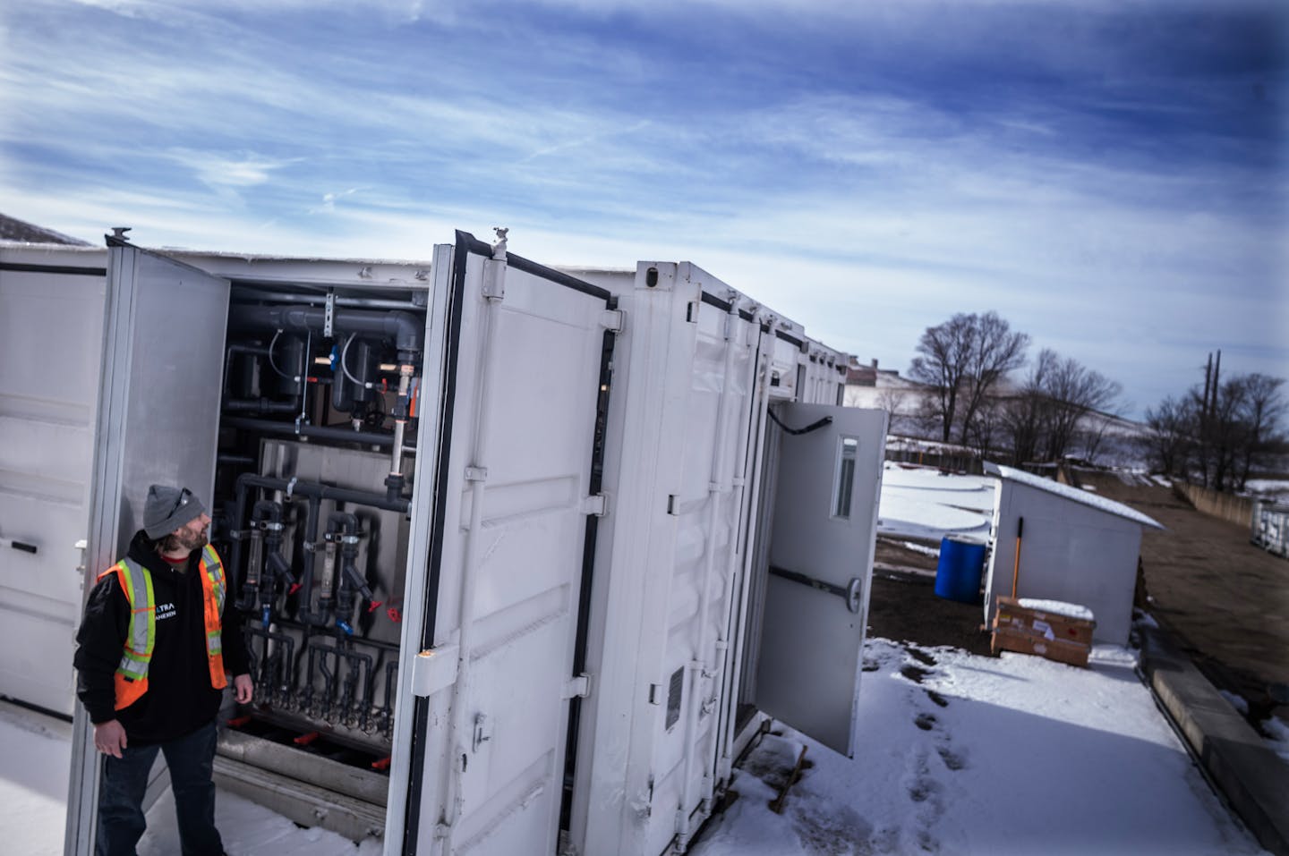 Project manager James Locurto of Sanexen Altra oversaw a foam fractionation system that filters PFAS out of leachate by foaming it up in Rosemount on 