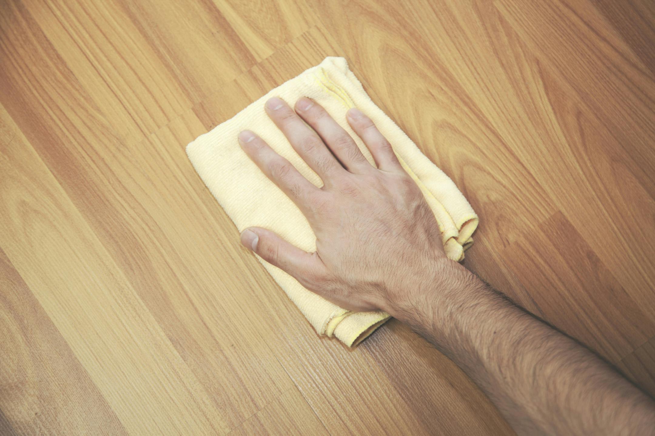 A microfiber cloth is an excellent method for cleaning hardwood floors. (Dreamstime)