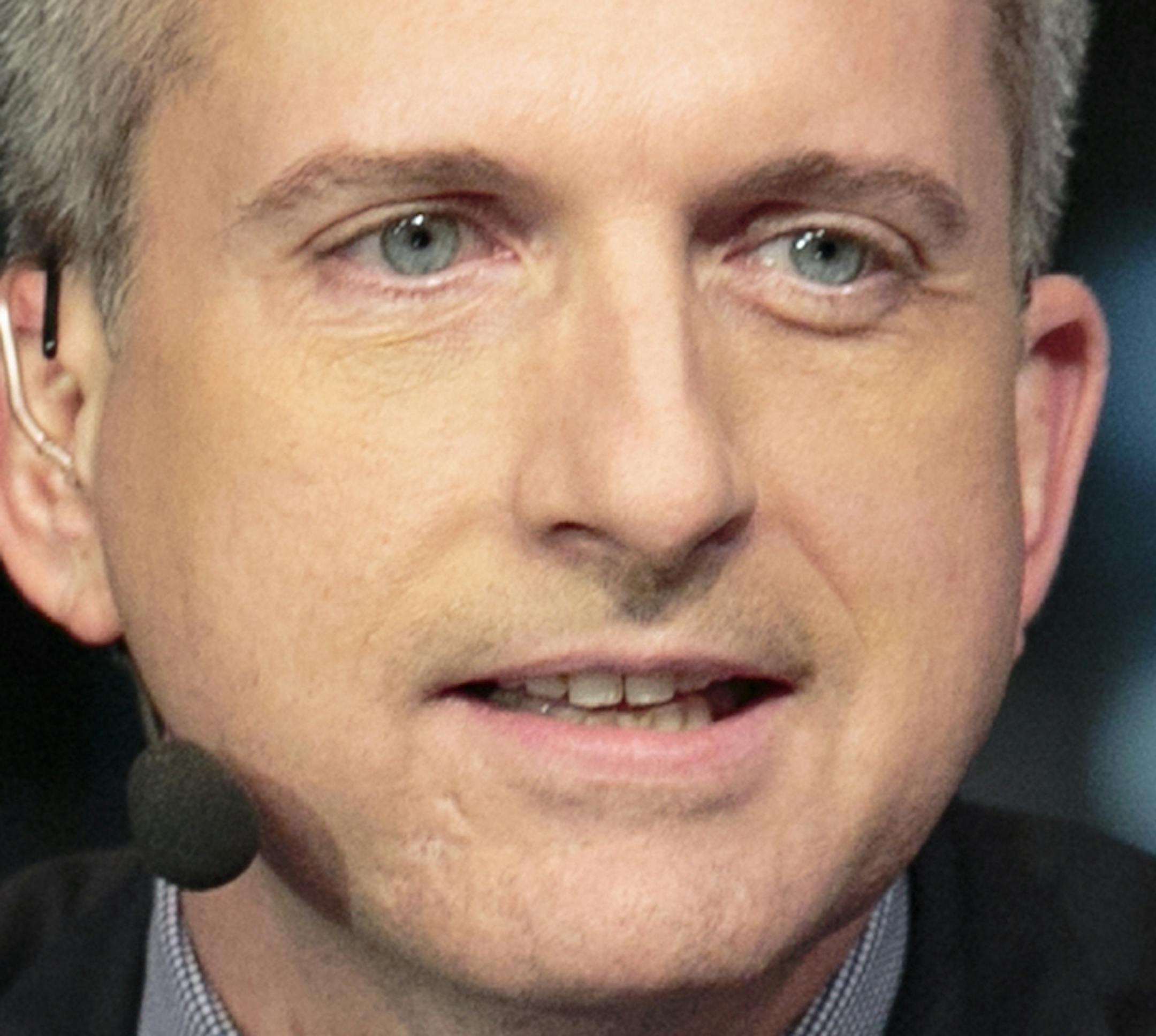 This Jan. 30, 2013, photo provided by ESPN Images shows Bill Simmons on the set of NBA Countdown in New Orleans. ESPN has suspended Simmons for three weeks after he repeatedly called NFL Commissioner Roger Goodell a liar during a profane tirade on a podcast. ESPN announced the suspension Wednesday, Sept. 25, 2014. (AP Photo/ESPN Images, Don Juan Moore) ORG XMIT: MIN2014092519490285