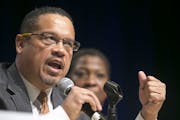 Rep. Keith Ellison, D-Minn., shown in a file photo, says, "Trump must be stopped, and people power is what we have at our disposal to make him stop."