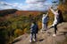 Visitors flocked to Oberg Mountain in Tofte, Minn. on Sunday to get a glimpse at the peaking fall foliage.