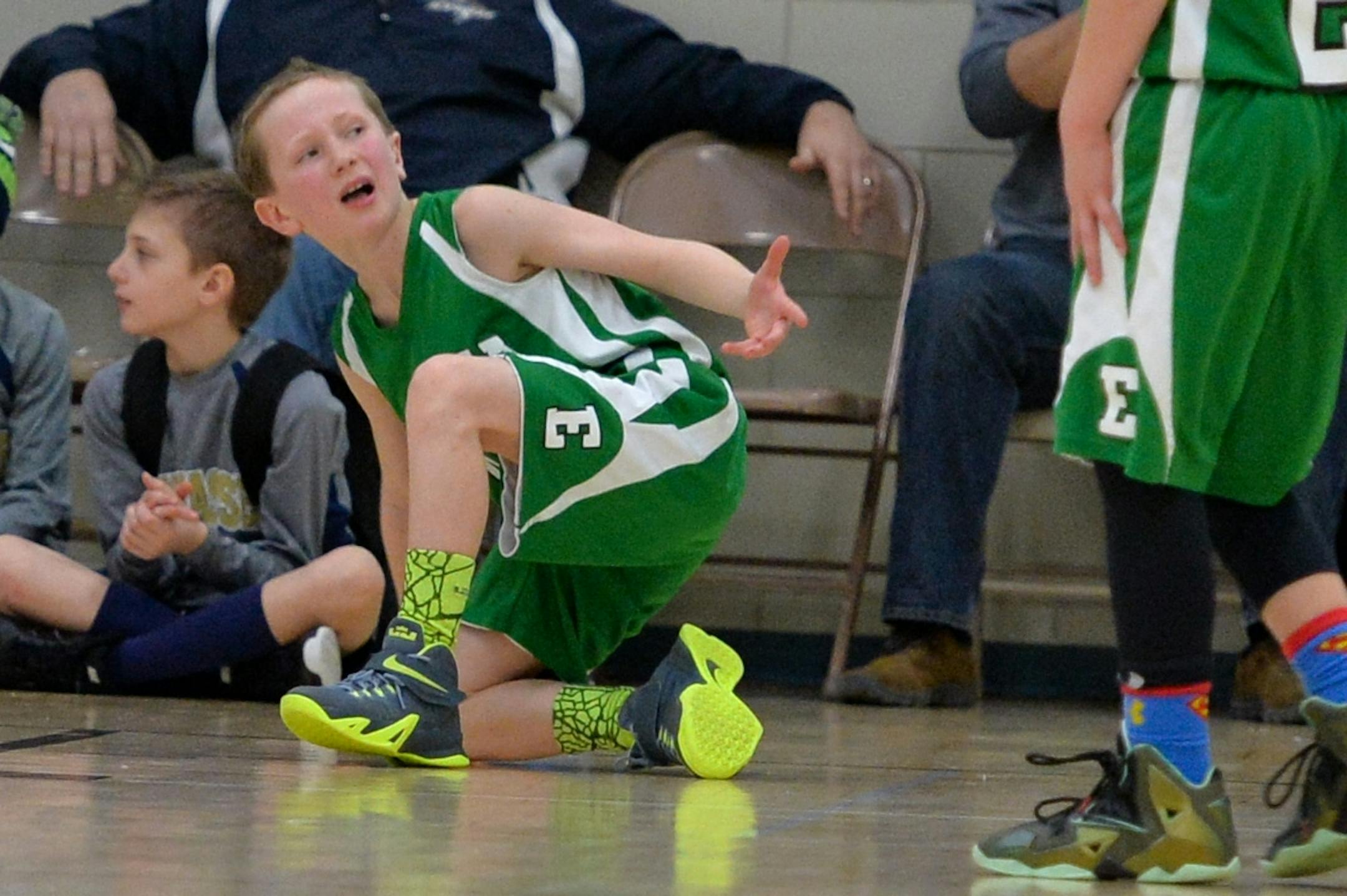 Edina's 4A traveling basketball player, Peyton Himley, questions the decision of the referee during a recent tournament game against Chanhassen.