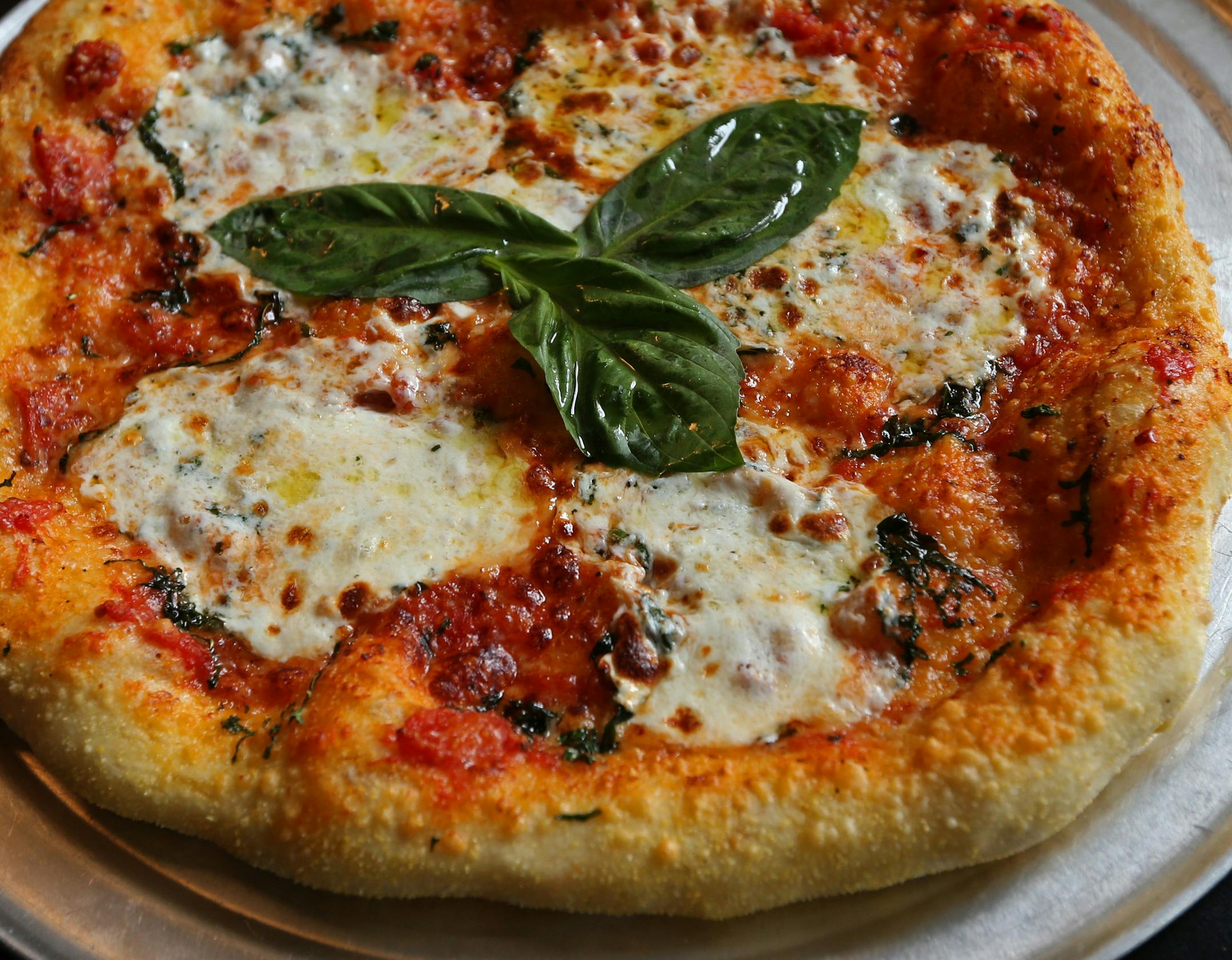 Margherita pizza at The Belmore, 25 N. 4th St.,, Mpls, just east of Hennepin, photographed on 10/4/13.] Bruce Bisping/Star Tribune bbisping@startribune.com.