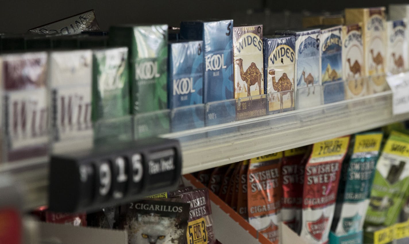 Michelle Kennedy worked on schedules next to a wall of cigarettes at Vernon BP gas station in Edina, Minn., on Tuesday, May 2, 2017. ] RENEE JONES SCHNEIDER &#x2022; renee.jones@startribune.com ORG XMIT: MIN1705021535180313