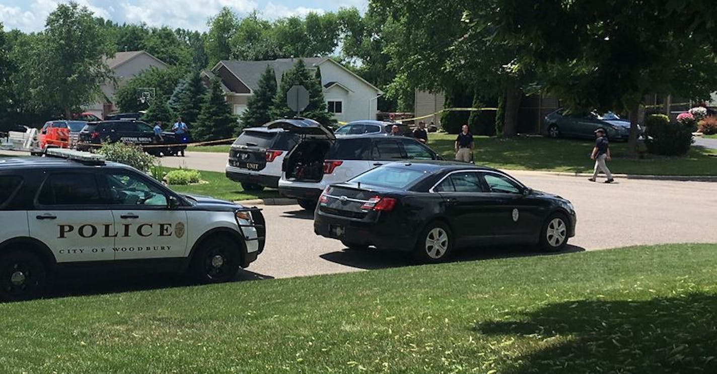 A man was shot by police late Sunday morning on the 7700 block of Highpointe Road in Woodbury.