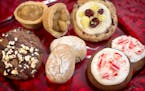 The 2014 winners: Espresso-Hazelnut Truffle Cookies, Macadamia Nut Tarts, Italian Almond Cookies, Tart & Sassy Cranberry Lemon Drops and Chocolate Thu