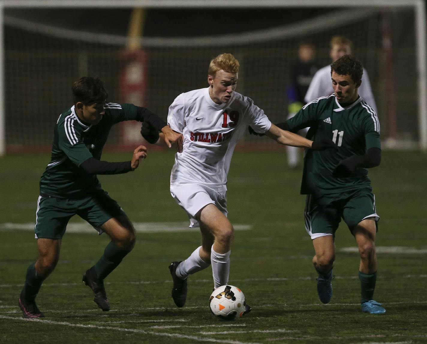 Stillwater, featuring Colman Farrington (center) is one to watch as the team enters the semifinals 20-0.