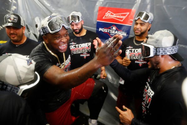 The Twins celebrated clinching the AL Central title last September.