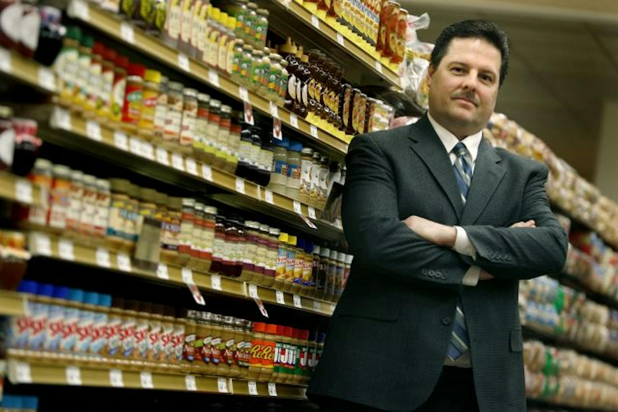 ELIZABETH FLORES � eflores@startribune.com February 20, 2009 - St. Louis Park, MN - Lunds responded to the PCA peanut butter recall, using their experience as a window into how food retailers respond when a major recall is in play. Chris Gindorff, the chief quality assurance individual at Lunds Food Holdings Inc., stood near a food safety alert sign on the peanute butter aisle at the St. Louis Park Byerly's Grocery store.