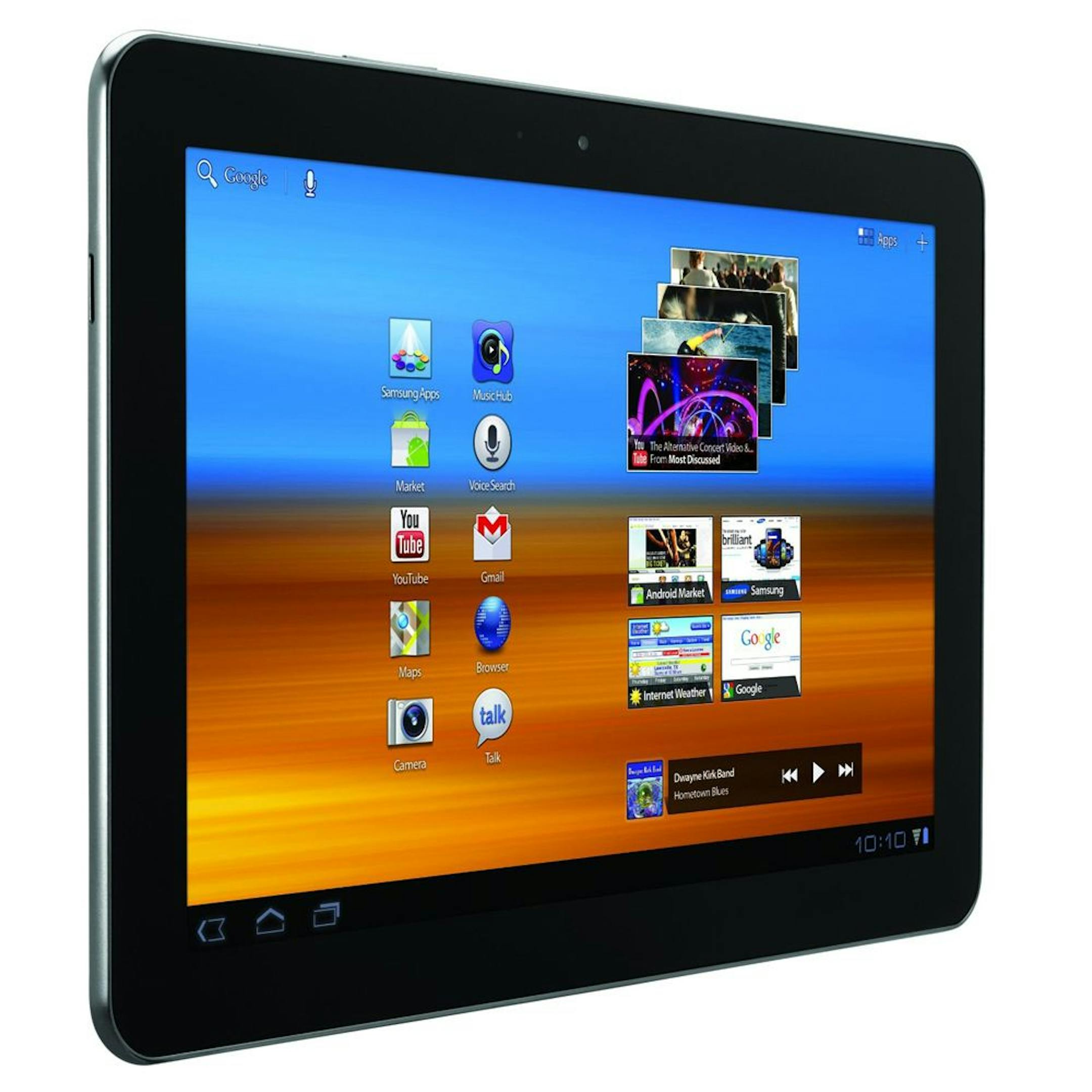 The Samsung Galaxy Tab 10.1.