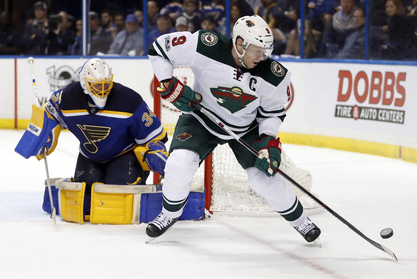 Center Mikko Koivu has been a top faceoff man during the Wild's series with St. Louis.