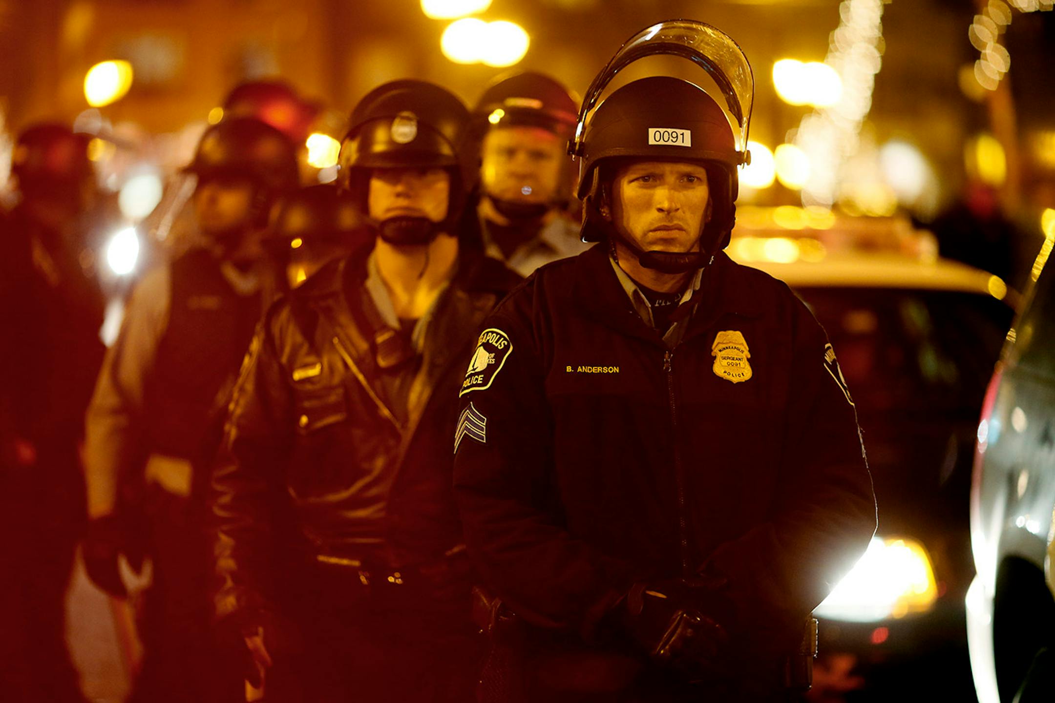 Crowds got rowdy and police massed in the Dinkytown area after the Gophers lost to Union in the NCAA hockey championship April 12, 2014.