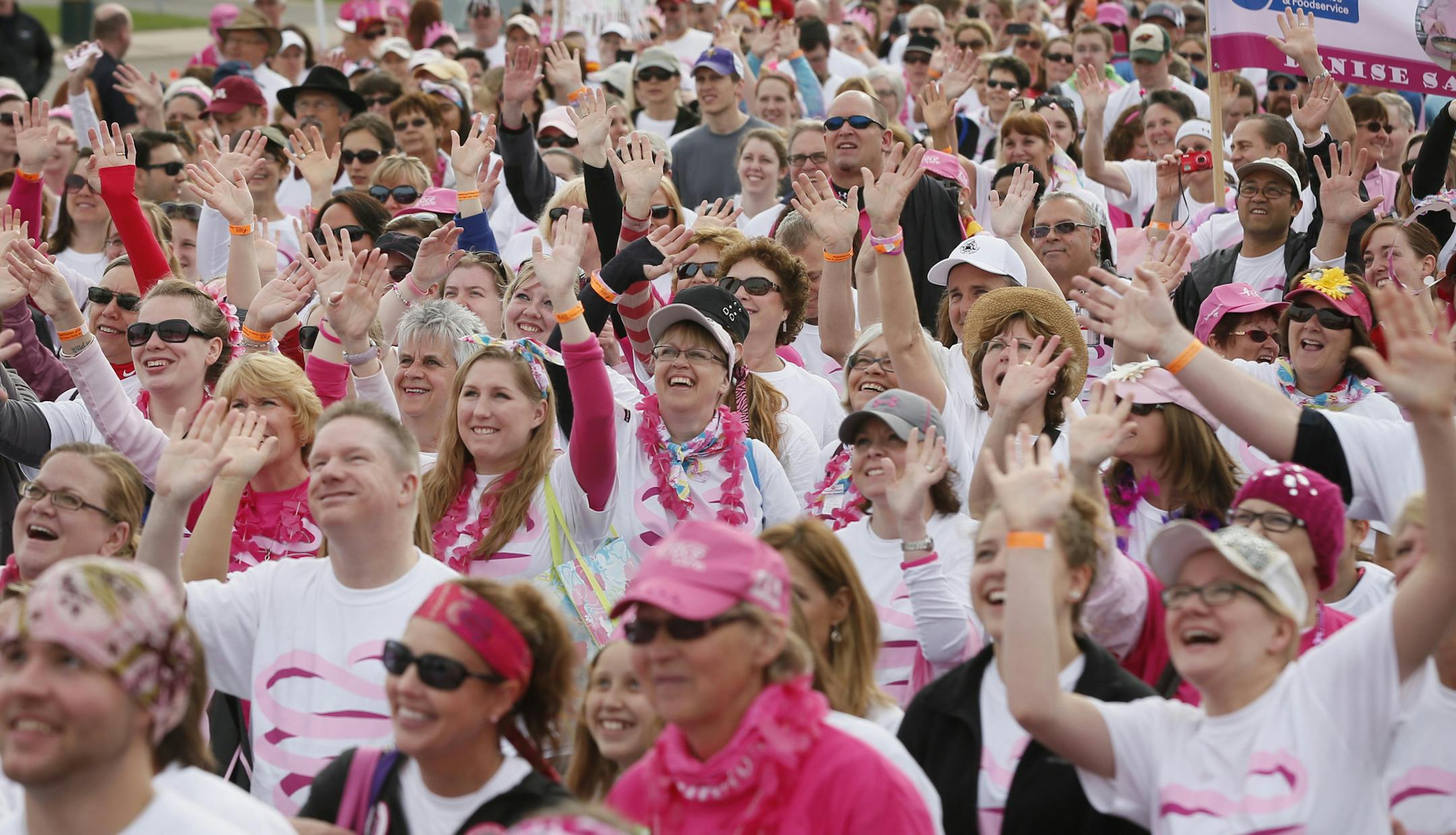 About 50,000 people walked on Sunday morning in the 22nd annual Susan G. Komen Twin Cities Race for the Cure 5K, to raise money in the fight against breast cancer.
