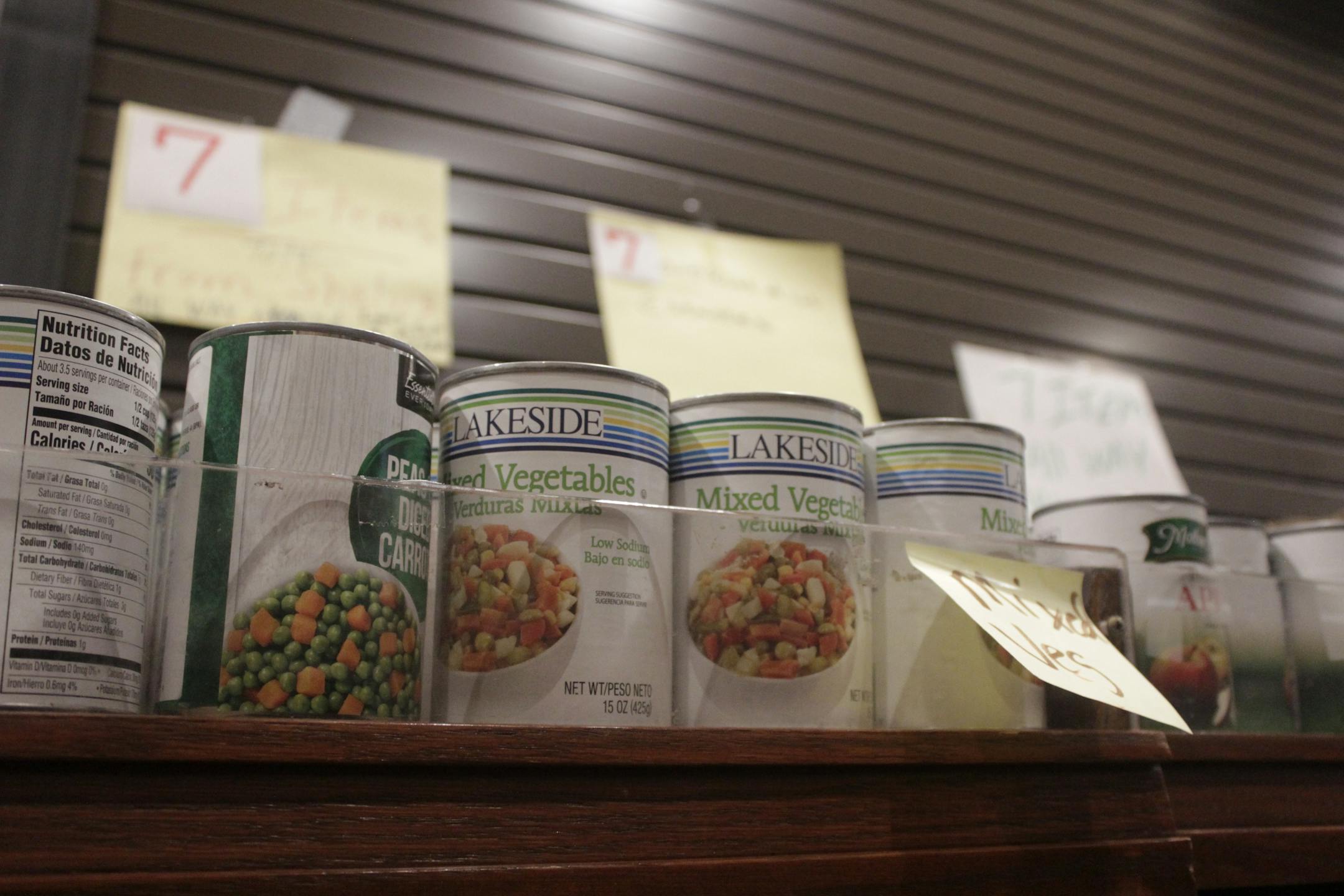 Food prepared for people at Gethsemane Lutheran Church in North Minneapolis where federal cuts have winnowed food shelf supplies