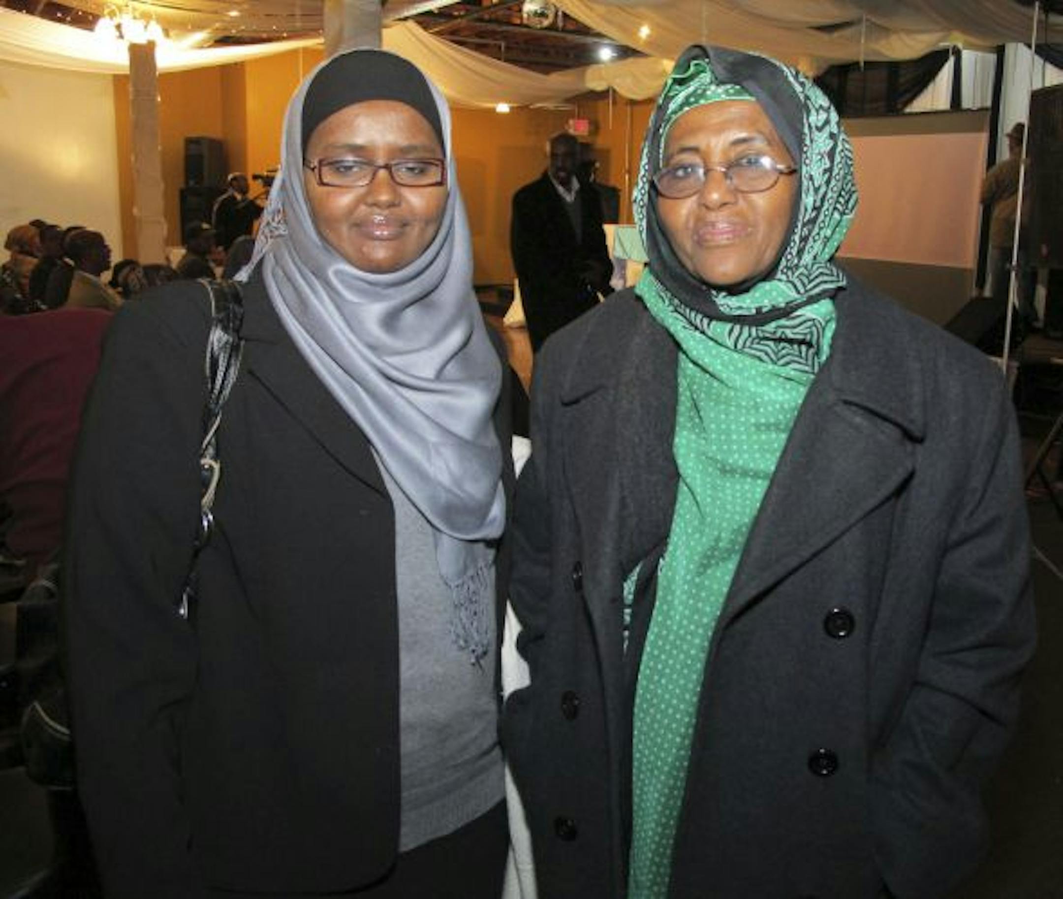 Sara Glassman, sglassman@startribune.comThe Somali Union and Internally Displaced Somali Advisory Council sponsored a celebration of the humanitarian work of Hawa Abdi, MD. The Somali gynecologist and her two daughters, also doctors, have a hospital in Somalia that serves 300 patients a day. Dr. Amina Mohamed and her mother Dr. Hawa Abdi