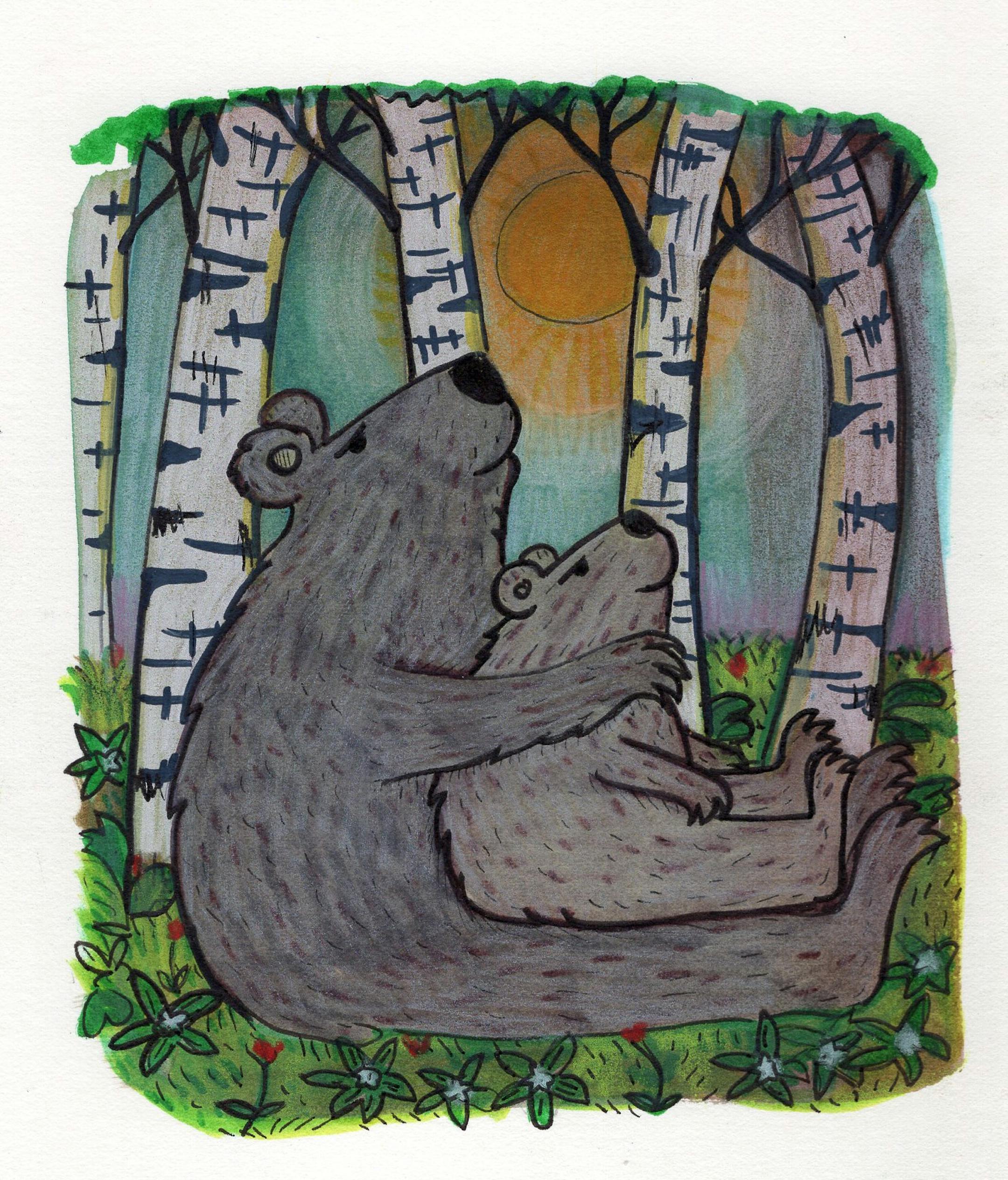 A digital "Doodle a Day" by Nancy Carlson.