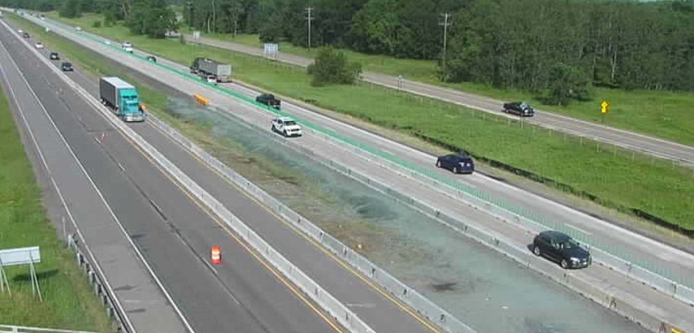 The Minnesota Department of Transportation has reconfigured traffic lanes on I-35W between Lake Drive and Sunset Road in Blaine.