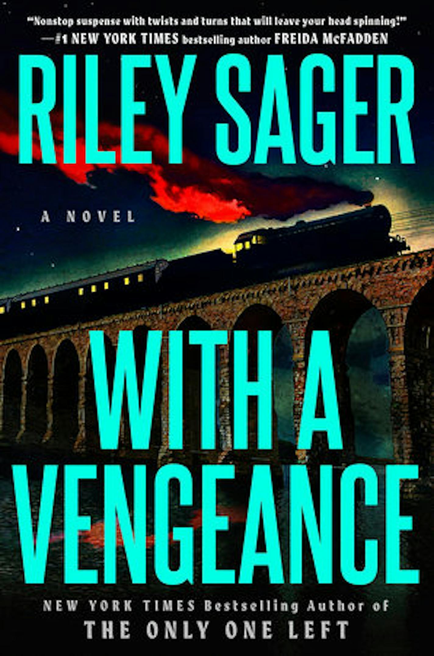 Cover of With a Vengeance is a painting of a train speeding across a bridge