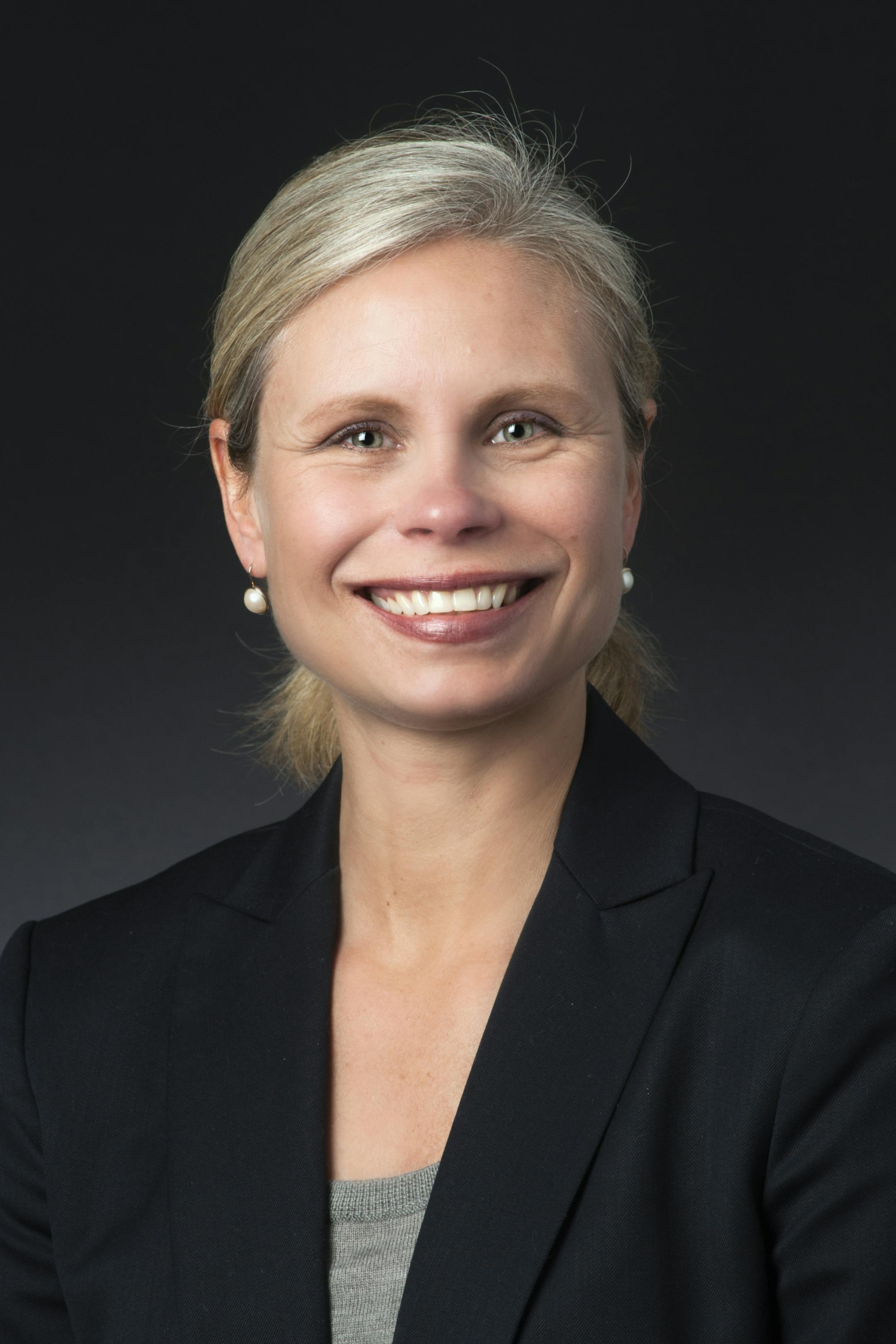 Studio portrait of Colleen Sauter, Health Care MBA, taken February 6, 2012.