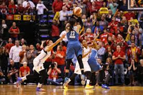 What if the Minnesota Lynx hadn't drafted Maya Moore, shown here winning Game 3 of the 2013 WNBA finals with a three-pointer at the final buzzer?