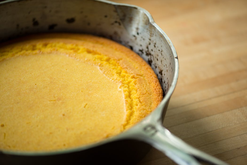 Skillet cornbread is the perfect accompaniment to chili.