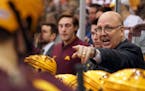 Minnesota Golden Gophers head coach Bob Motzko shouted to his players in the first period. ] ANTHONY SOUFFLE • anthony.souffle@startribune.com The M