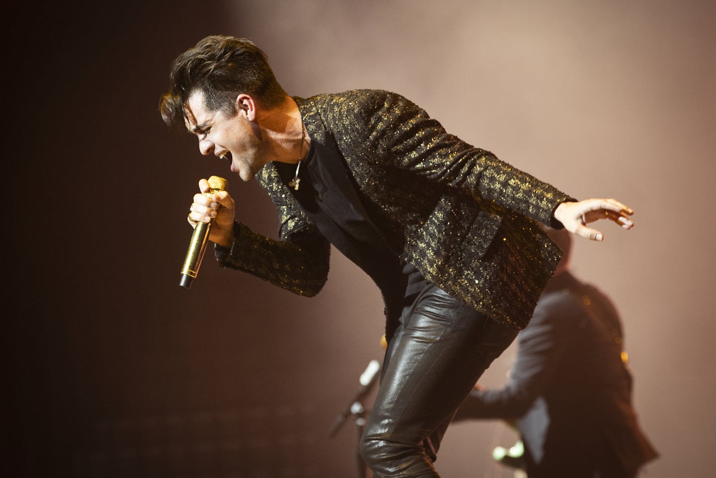 Brendon Urie, lead singer of Panic! at the Disco, performed at the Target Center in Minneapolis, Minn., on July 11, 2018. ] RENEE JONES SCHNEIDER &#xef; renee.jones@startribune.com