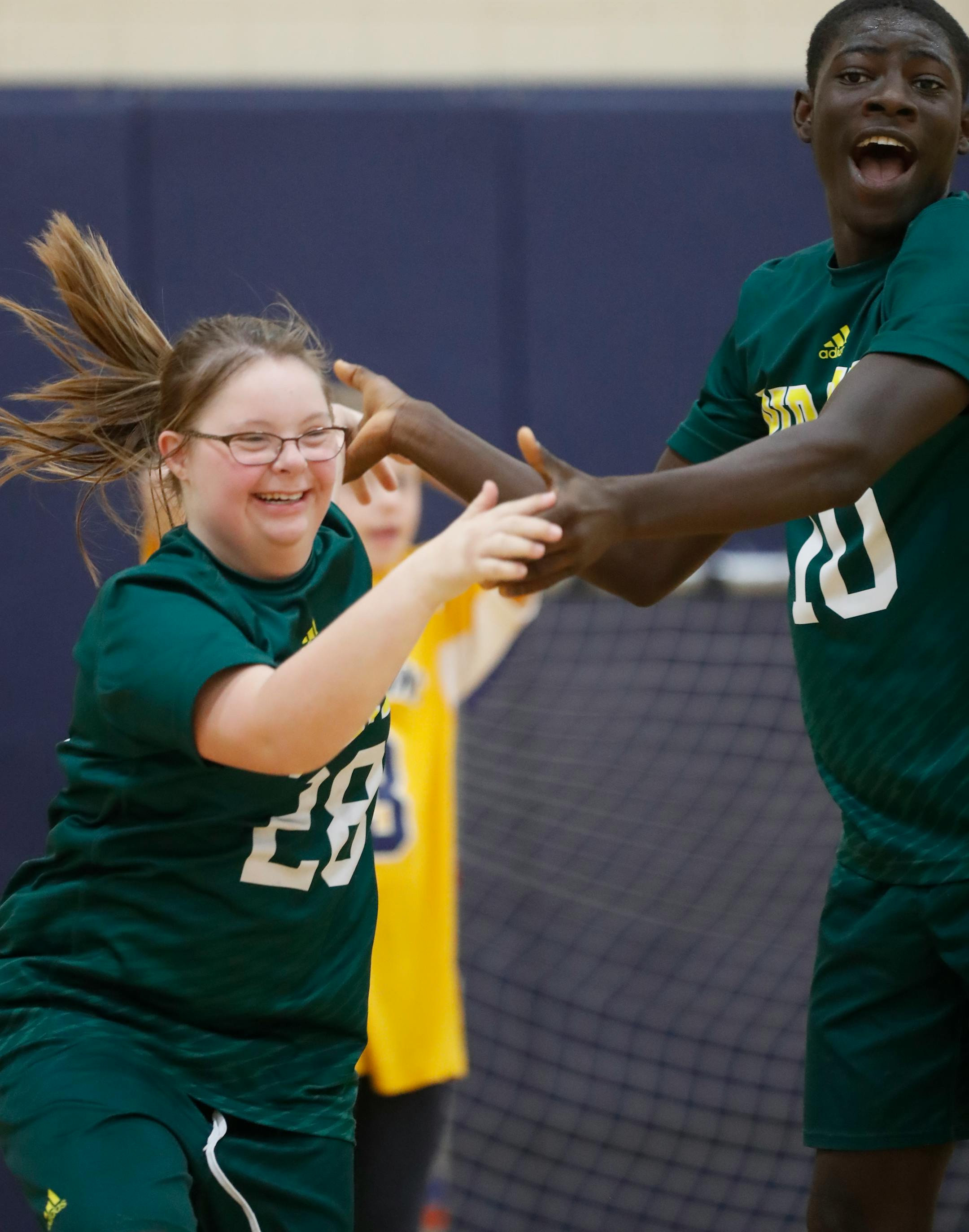 Jillian Sitarz (28) and Philip Worzie (10) of Park Center