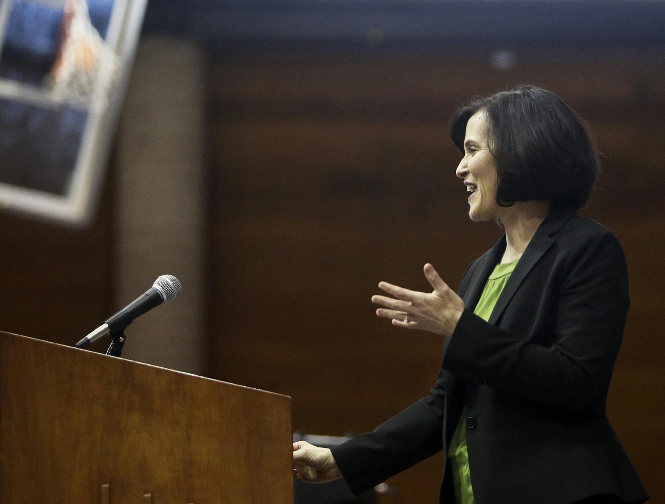 In her speech, Hodges lamented how few people know how great the city is. “We must shout out from the rooftops that Minneapolis is the best place on Earth,” she said, setting aside a week for “bragging.”
