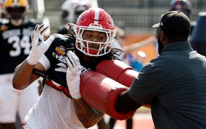 Vikings evaluators see a rare blend of size (6-foot-5, 276 pounds) and athleticism in Tyrion Ingram-Dawkins, who started just 10 games over four seaso