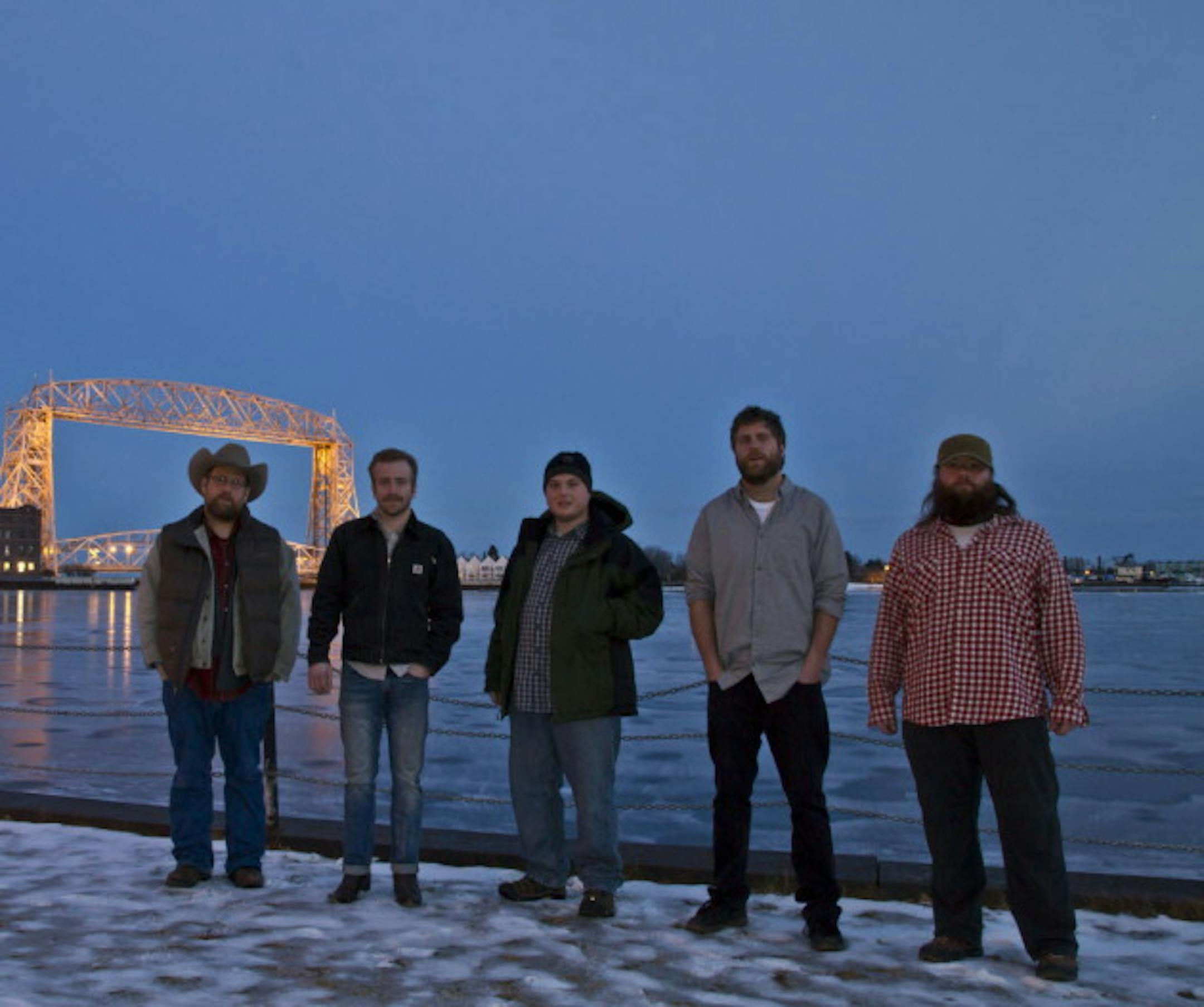 Trampled by Turtles took a smoke break after their "A Prairie Home Companion" appearance in February. / Photo by Stephen Hoglund