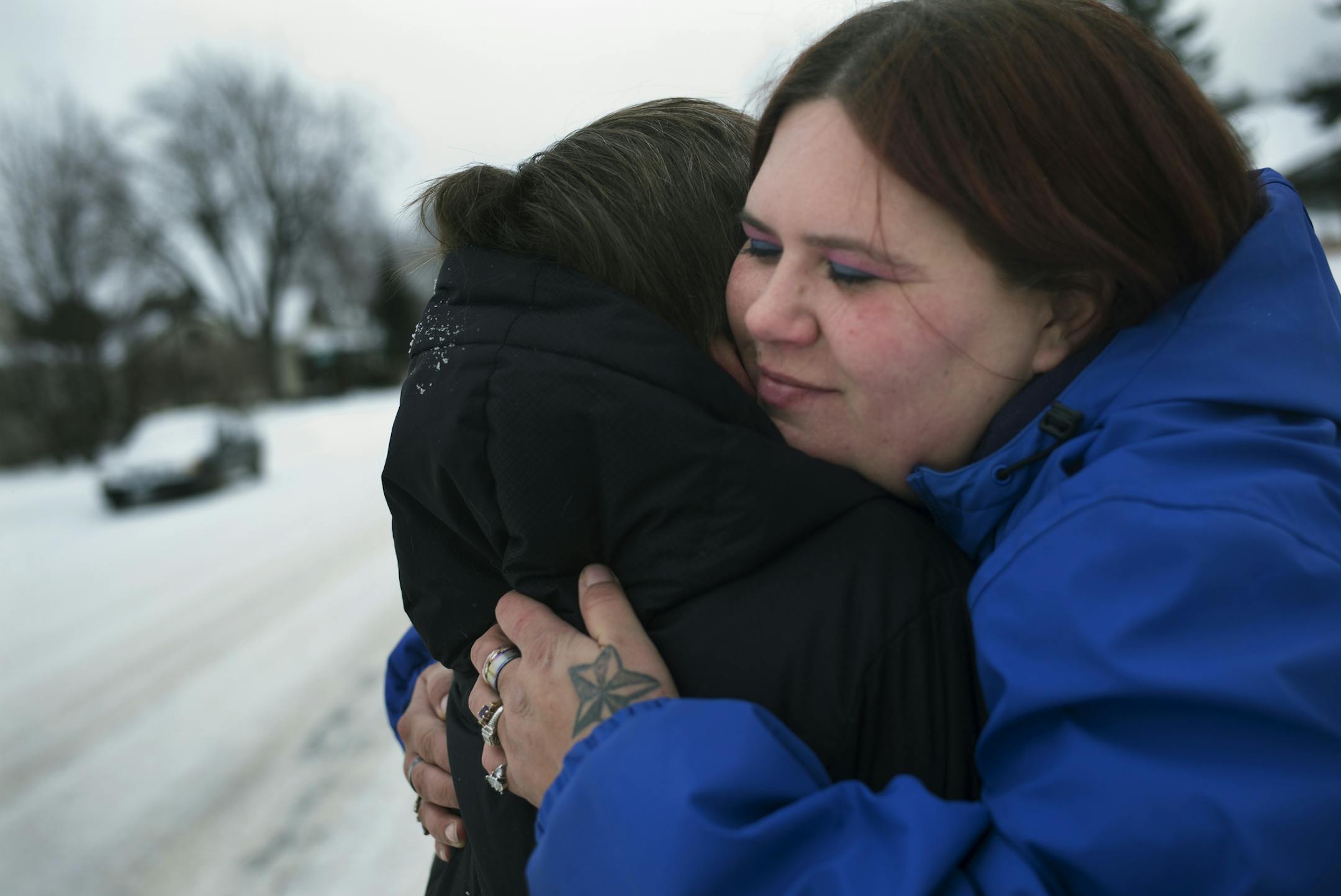 Cassie Eggebraaten, right, credits Heidi Favet, a community health worker with making it possible for her to get the resources to help her with mental illness issues. ]In Ely, Minnesota on February 16, 2015, where the Essentia Rural Healthcare Institute is conducting millions of dollars in studies that could help improve the lives of Americans without ready access to the specialists found in urban settings. Richard Tsong-Taatarii/rtsong-taatarii@startribune.com
