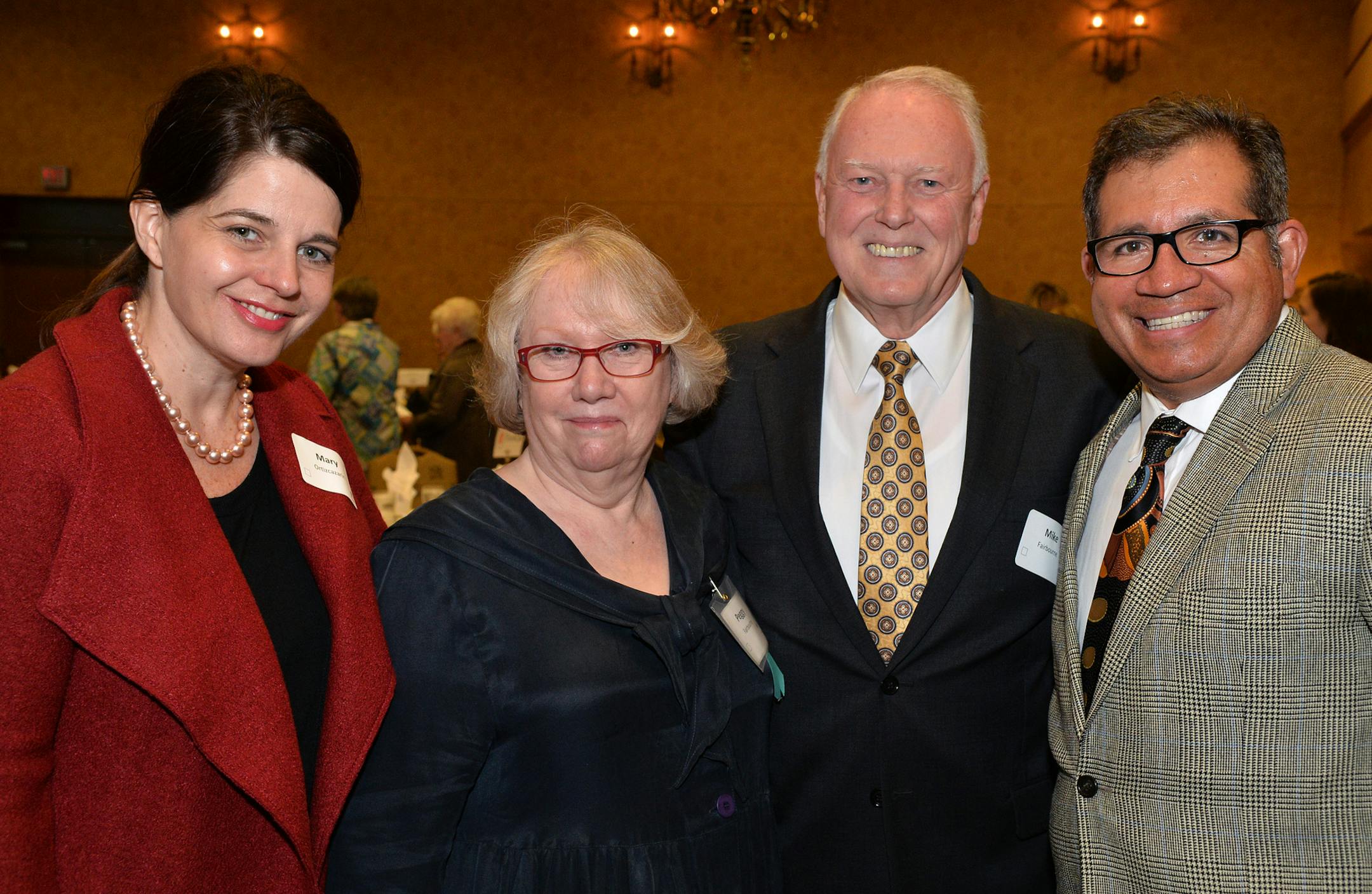 Mary Ortizcazarin, Peggy Fairbourne, former WCCO chief meteorologist and event emcee Mike Fairbourne and Ricardo Ortizcazarin.