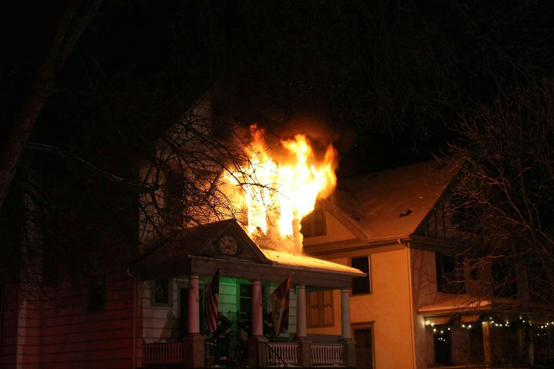 PHOTO BY DAVID PREMACK. A victim died in this fire that broke at a house in the 2400 block of Pleasant Ave.