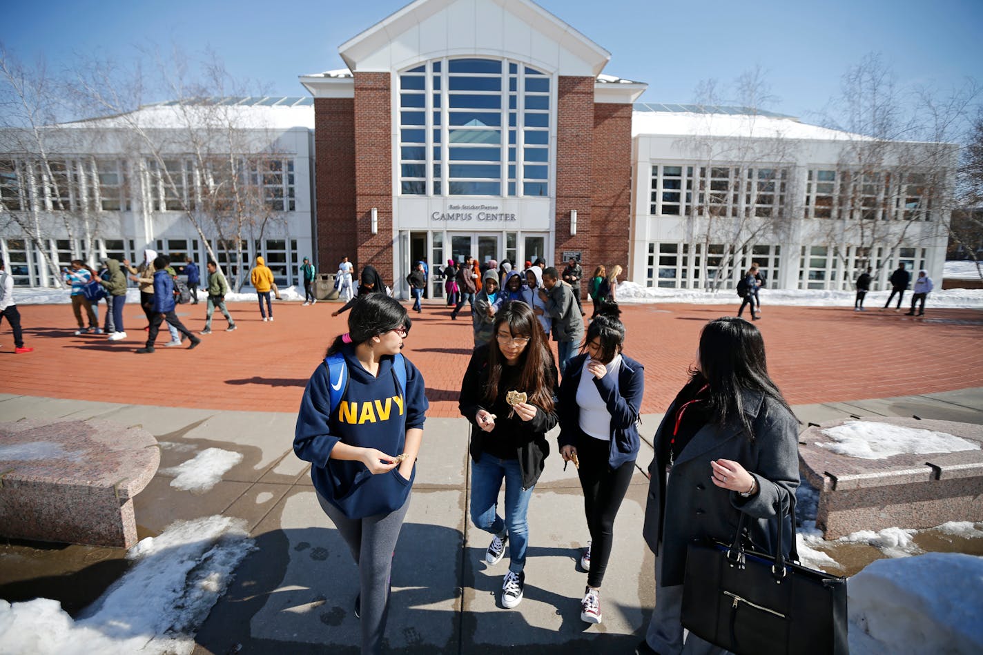 Approximately 65 students from Minneapolis South High School toured the campus of Macalester College in Saint Paul in February.