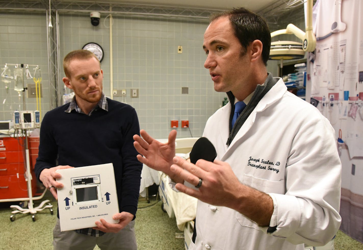 Dr. Joseph Scalea, right, a transplant surgeon and University of Maryland professor,jump-started work with drones that others in this country and elsewhere also have explored to deliver all manner of medical supplies.