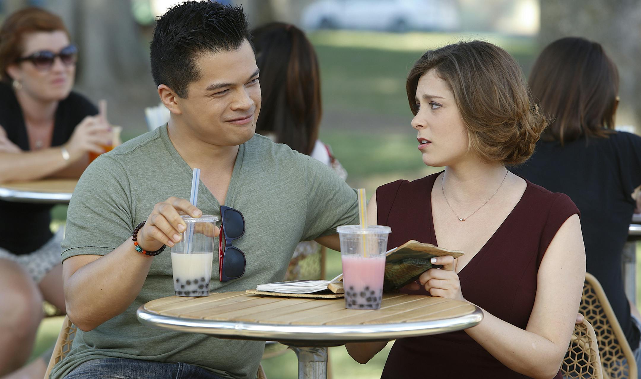 Vincent Rodriguez III and Rachel Bloom in "Crazy Ex-Girlfriend."