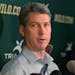 Wild General Manager Chuck Fletcher spoke to the press Sunday at Braemer Arena in Edina, the morning after firing coach Mike Yeo. John Torchetti has b