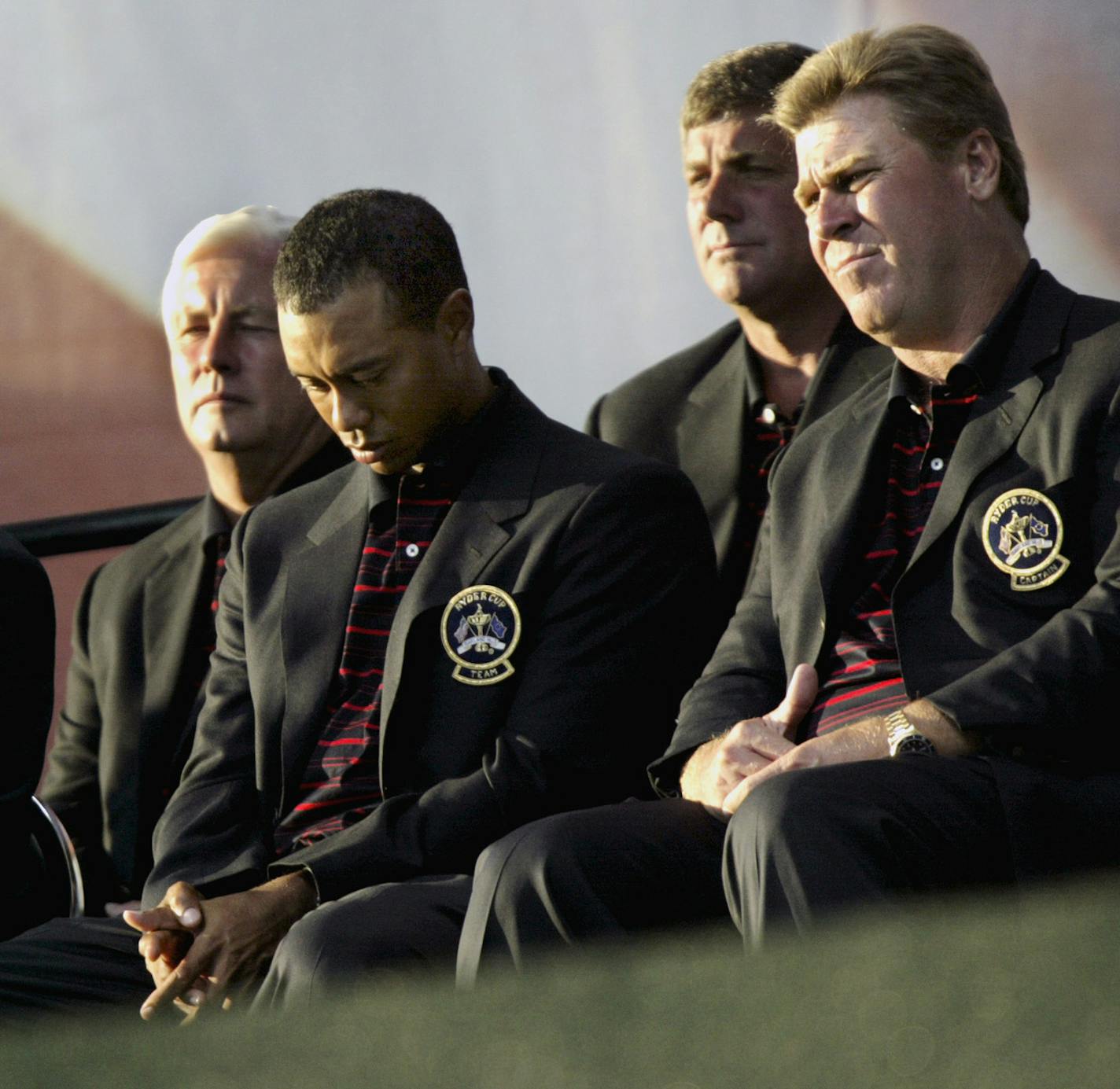 U.S. captain Hal Sutton, right, had the top-ranked player in the world in Tiger Woods in 2004, but his Ryder Cup moves backfired.