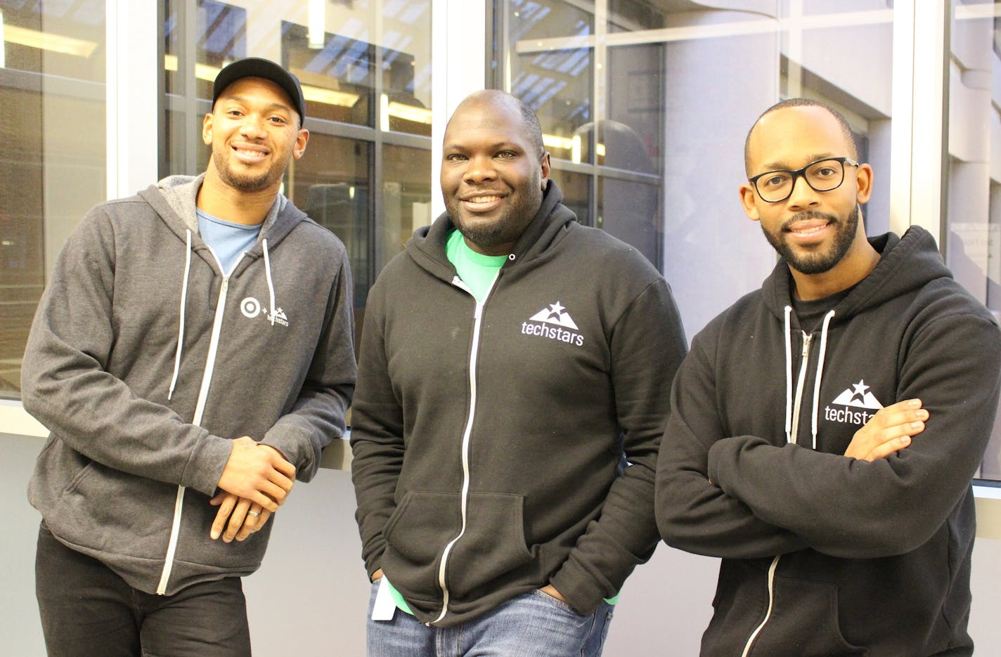 Tyrre Burks of Player's Health, Clarence Bethea of Upsie (center) and James Jones of Spark DJ (right). (Photo provided by Clarence Bethea)