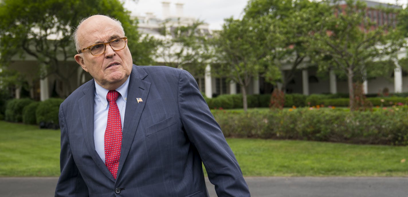 Rudy Giuliani, one of President Donald Trump's lawyers, at the White House in Washington, May 30, 2018.